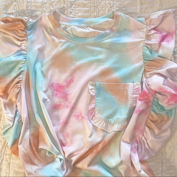 Ruffle Sleeve Top - NWOT - L - Picture 3 of 13